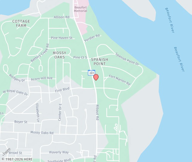 Location Map: 1181 Ribaut Road, Suite 101 Beaufort, South Carolina 29902