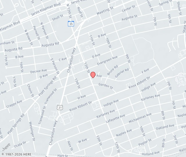 Location Map: 901 12th Street Cayce, South Carolina 29033