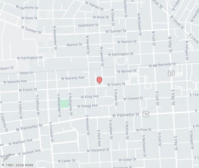 Location Map: 705 West Evans Street Florence, South Carolina 29501