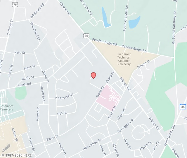 Location Map: 2032 Medical Park Drive, Suite 2 Newberry, South Carolina 29108