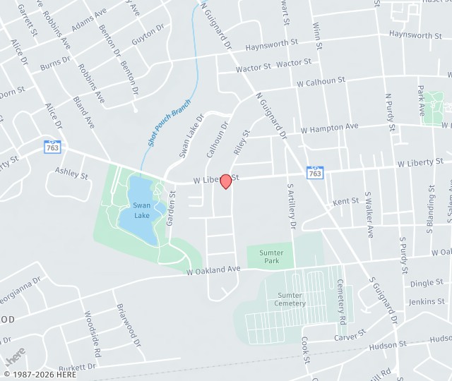 Location Map: 6 Barnette Drive Sumter, South Carolina 29150
