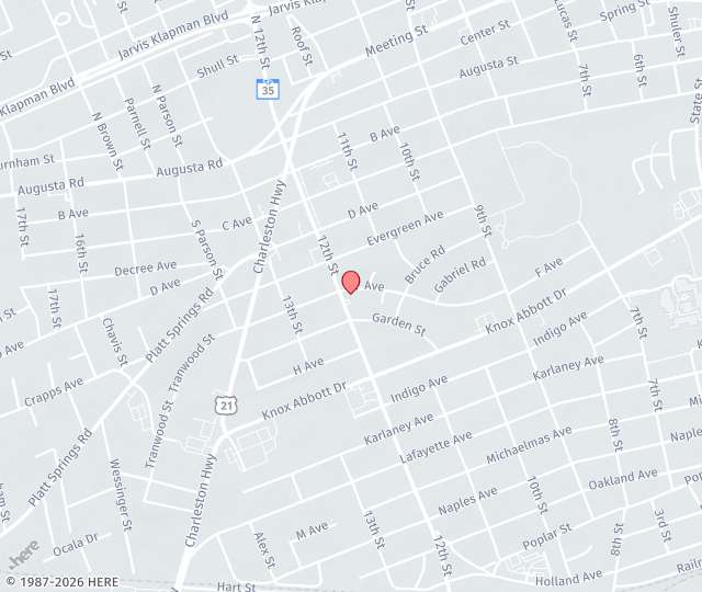 Location Map: 901 12th Street Cayce, South Carolina 29033