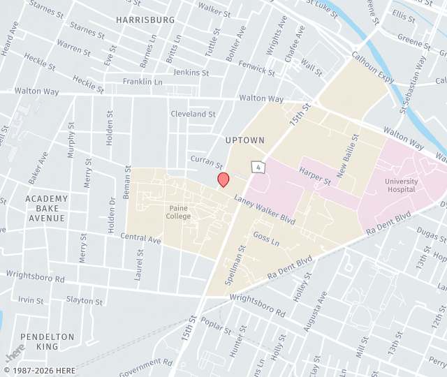 Location Map: 1519 Laney Walker Boulevard Augusta, Georgia 30904