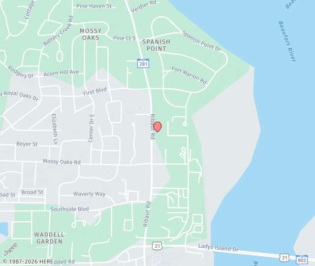 Location Map: 1261 Ribaut Rd. Suite A, Beaufort, South Carolina 29902