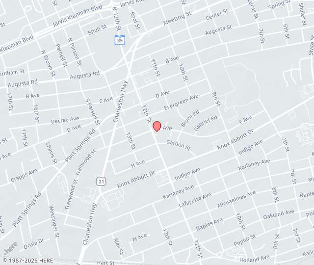Location Map: 901 12th Street Cayce, South Carolina 29033