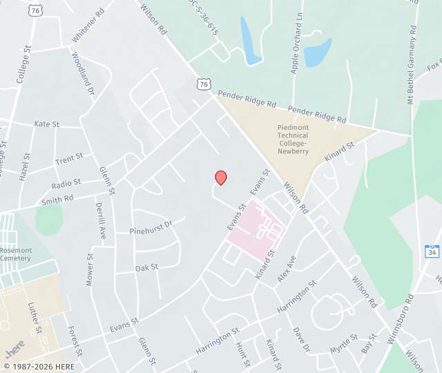 Location Map: 2032 Medical Park Drive, Suite 2 Newberry, South Carolina 29108